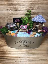 Fairy Garden Kit With Container Fairy Garden House Diy Fairy Etsy Fairy Garden Kit Kids Fairy Garden Fairy Garden Diy