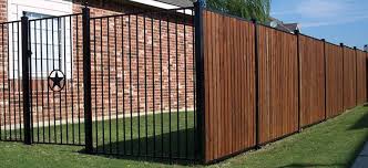 Estate Fence Wood And Iron Utah S Fence Installation Iron Fence Wood Fence Design Wood Privacy Fence