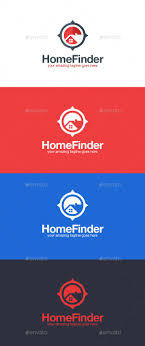 Map, online, realtime, sales tags: Real Estate Finder Logo Template Logo Templates Compass Logo Logo Design Template