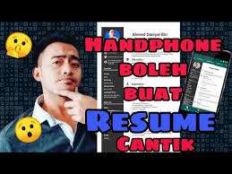 Check spelling or type a new query. Cara Buat Resume Pakai Handphone Youtube