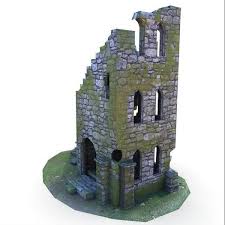 Medieval Building 52 Ruins 3d Model Low Poly Obj Fbx Mtl Tga Unitypackage 5 Minecraft Architecture Building Ruins
