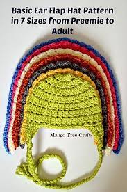 Ravelry Ear Flap Hat Pattern By Mango Tree Crafts Crochet Hats Basic Crochet Beanie Crochet Beanie Pattern
