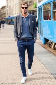 But wait, it doesn't mean you can wear a jeans or khaki for a semi formal event. Semi Formal Outfit Jeans Sweater And Blazer Well Dressed Men Stylish Men Mens Fashion