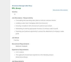 Rfl Group Position Showroom Manager Best Buy Jobs Circular Vacancy Job Circular Sales Jobs Cool Things To Buy