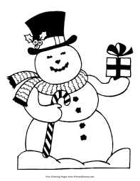 Whenever you run out of coloring pages to give to your children, you can have yours. Snowman Coloring Page Free Printable Pdf From Primarygames