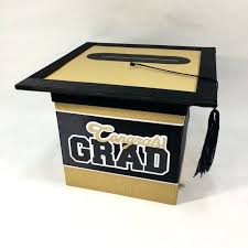 Black And Gold Card Box Black And Gold Graduation Cap Card Box Personalize With Grads Name Shyescraftroom Graduation Card Boxes Graduation Party Card Box Graduation Gift Card Box