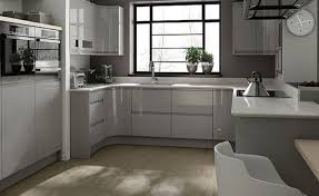 For the contemporary look and to make your kitchen feel light and airy, opt for a neutral palette. Grey Gloss Kitchen