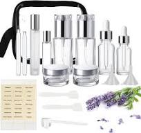 Amazon.com: 18Pack Glass Travel Bottles for Toiletries, TSA ...