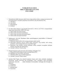 Karena kegigihan, keuletan dan tekad serta semangat yang tinggi untuk lolos cpns inilah yang akan memotivasi anda untuk bisa menghadapi semua rintangan. Soal Cpns Nasionalisme Latihsiswa