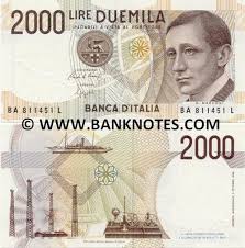 Italy Currency Italy 2000 Lire 1990 Italian Currency Bank Notes Paper Money World Bank Notes Currency Design Banknote Collection