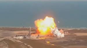 After its ascent, the rocket's raptor engines reignited as it attempted a flip landing maneuver before reaching the landing pad at the spacex site in texas. Faulty Thruster Fails Spacex Starship Prototype Rocket Crashes Upon Landing Science News
