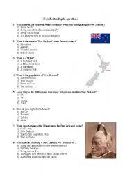 This wondrous adventure may cross land, mountains and sea. New Zealand Quiz Esl Worksheet By Phillipa47