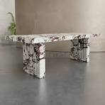 Mesa de Jantar Clássica Antiga Calacatta Viola Quadrada com ...