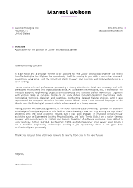 Junior Mechanical Engineer Cover Letter Example | Kickresume