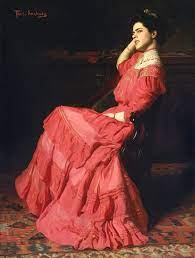 Thomas Anshutz A Rose American The Metropolitan Museum Of Art Vintage Portraits Metropolitan Museum Of Art Lady In Red