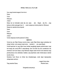 Singkatnya contoh surat kuasa yang dimaksud adalah sebagai berikut : 9 Contoh Surat Kuasa Penjualan Tanah Warisan Terbaru Format Word
