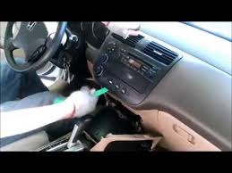 Look in glove box for small sticker with numbers, should be 5 digits with numbers no . 2002 2006 Honda Civic Factory Stereo Remove Youtube
