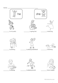 These pdf cursive practice sheets are easy to file, print, and use. He Or She Worksheet Free Esl Printable Worksheets Made By Teachers Kindergarten Worksheets Pronoun Worksheets Personal Pronouns