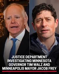 Minnesota Governor Tim Walz has confirmed that he's under investigation by  the U.S. Department of Justice.  🔗https://www.wfsb.com/2026/01/17/justice-dept-investigates-minn-gov-walz-mayor-frey/