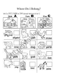 pet farm zoo esl worksheet by teacher carla