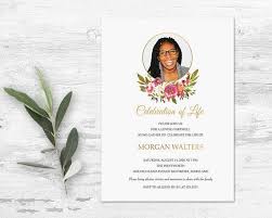 Here are a few quick tips for writing and printing the perfect memorial funeral folder. Celebration Of Life Invitation Template Funeral Announcement Etsy In 2021 Funeral Invitation Celebration Of Life Memorial Service Invitation