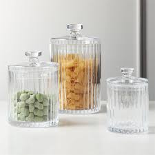 Muirfield jar aesthetic decorative modern jar for kitchen or bathroom use. Modern Kitchen Canisters Cb2