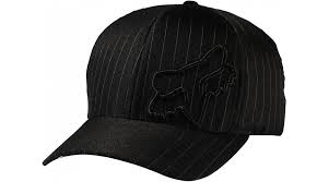 fox flex 45 cap men cap flexfit hat size s m black pinstripe