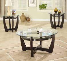 5 out of 5 stars. Cappuccino Finish Base Glass Top Modern 3pc Coffee Table Set