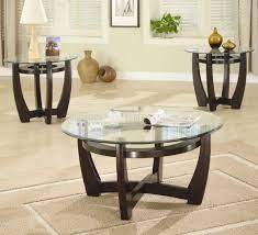 22 inch l x 22 inch w x. Cappuccino Finish Base Glass Top Modern 3pc Coffee Table Set