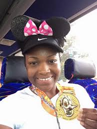 Hannah Brookes is completing what is known as the Dopey Challenge, where  participants run the 5K, 10K, half-marathon and full marathon all in the  same weekend.