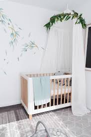So i wanted to come up with something that would keep her protected from any. Diy Nursery Canopy With Eucalyptus Garland Style Curator