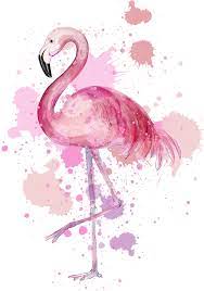 Tropical exotic bird background, tropical summer concept, design element. Wandtattoo Kunst Flamingo Kunst Farbkleckse Tenstickers