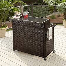 Ty Pennington Style Parkside Woven Bar Cart Swing Table Outdoor Furniture Outdoor Decor