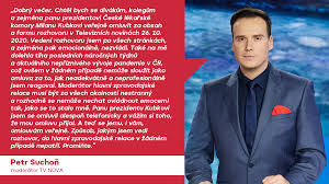 Jak ale jejich vztah vůbec začal? Tv Nova Stahuje Z Obrazovky Moderatora Televiznich Novin Petra Suchone Lupa Cz