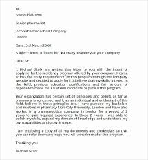 Letter Of Intent Residency Example Lovely Sample Pharmacy Residency Letter Of Intent 3 Documents Business Letter Example Business Letter Template Lettering