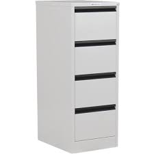 The unit can hold your company's everyday files and offers a locking top drawer for particularly important documents. Precision Filing Cabinet 4 Drawer Vertical White Satin Officemax Nz