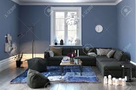 Discover 48 cool gray living room ideas. Interior Of A Modern Lounge Or Living Room In Grey And Blue Decor Stock Photo Picture And Royalty Free Image Image 50410119