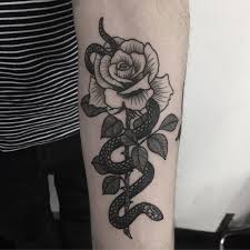 Alexwikoff Rose And Snake By Jack Ankersen Via Ig Jack Ankersen Illustrative Black Linework Floral Flowers Ro Wrap Around Tattoo Snake Tattoo Tattoos