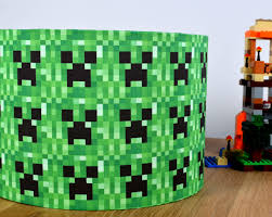 A Minecraft Lampshade Because My Daughter Is Obsessed Sigh Minecraft Party Kids Room Lamp Shades