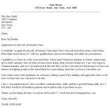 General Nurse Cover Letter Example Icover Org Uk