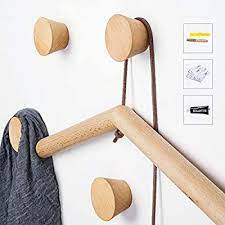 Amazon Com Homedo 4pack Wall Hooks Hat Rack Wooden Coat Hooks Wall Mounted Decorative Hooks Sin Coat Hooks On Wall Coat Hooks Wall Mounted Wooden Coat Hooks