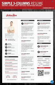 Simple Resume Vol 1 Indesign Resume Template Downloadable Resume Template Resume