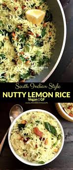Nutty Lemon Rice Recipe Vegan Cooking Healthy Recipes Recipes