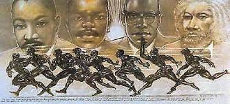 Running Out of Time, an African American, Black Art Print by Roederick  Vines