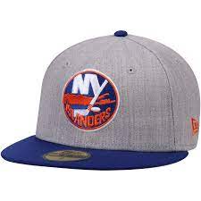 Men S New York Islanders New Era Heathered Gray Royal Fashion 59fifty Fitted Hat Fitted Hats New York Islanders New Era