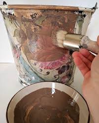 Crackled Aged Image Transfer Paint Finish Tutorial With Images Image Transfer Paint Finishes