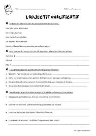 250 exercices gratuits à télécharger, imprimer, faire en ligne Adjectif Qualificatif Cm2 Exercices A Imprimer Pass Education Adjectif Qualificatif Adjectifs Exercice Cm2