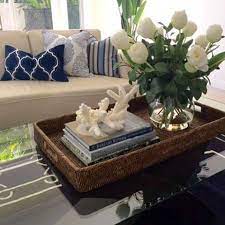 The succulent in the teacup is from my brother's wedding and the you might notice that i'm missing fresh flowers in these trays. Simple Styling On The Coffee Table Nothing More Needed Coffee Table Arrangements Coffe Table Decor Coffee Table Centerpieces