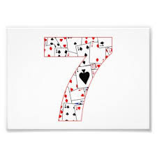 Browse and use various backgrounds and frames. Number Seven Cards Photo Print Cards Poster Prints Photo Playing Cards