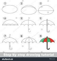 Draw this oval from one end to other end. How To Draw A Umbrella Step By Step Easy How To Images Collection
